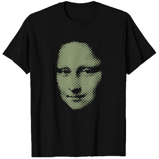 The Mona Lisa in Halftone. T Shirts
