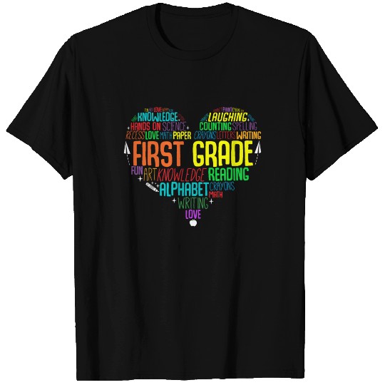 Back To School Word Cloud First Grade Teacher T Shirts