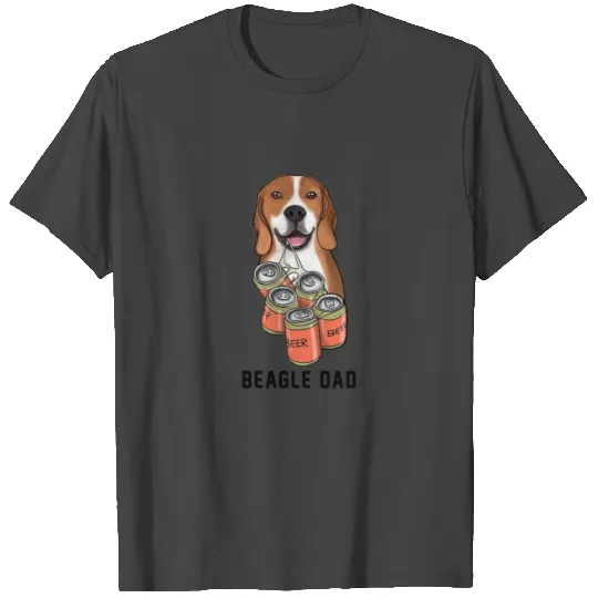 Bulldog BEAGLE DAD BEER T Shirts