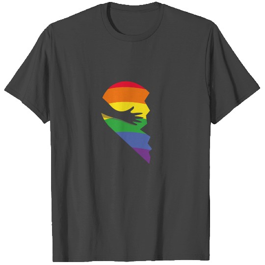 LGBT Rainbow heart Left T Shirts