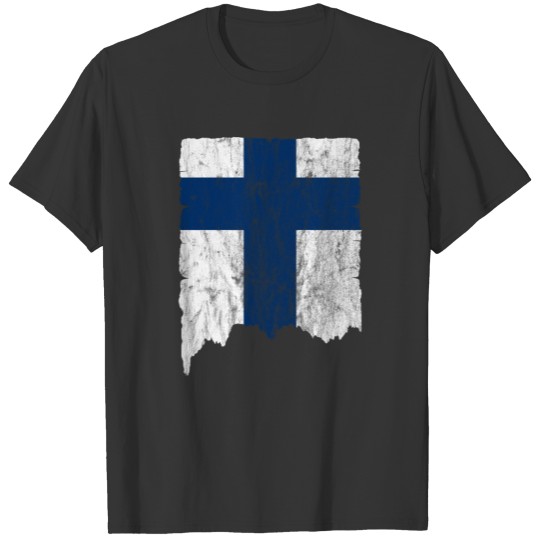 Finland flag vintage retro gift idea T-shirt
