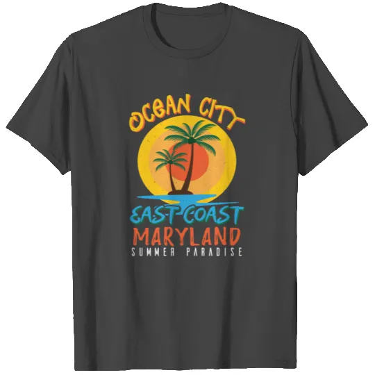Ocean City East Coast Maryland Vacation Souvenir T Shirts