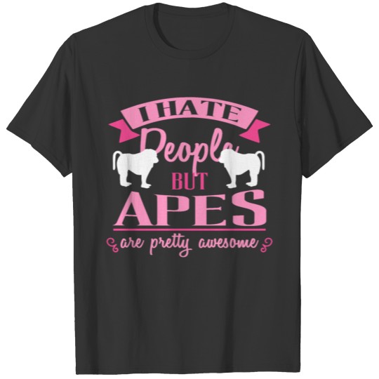 Funny Ape T Shirts For Girls And Women Who Love Apes