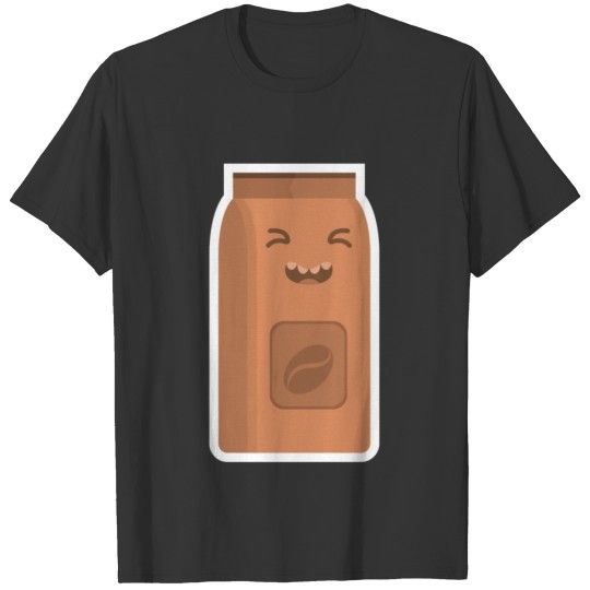 Laughing coffee bean pack T-shirt