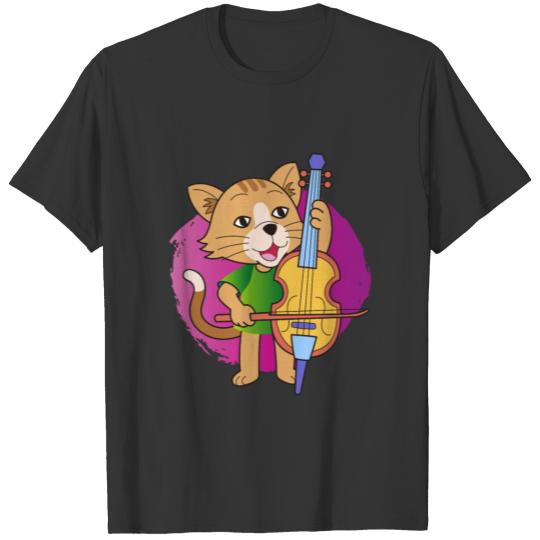 Cello Cat Violin Violin Musicians T-shirt