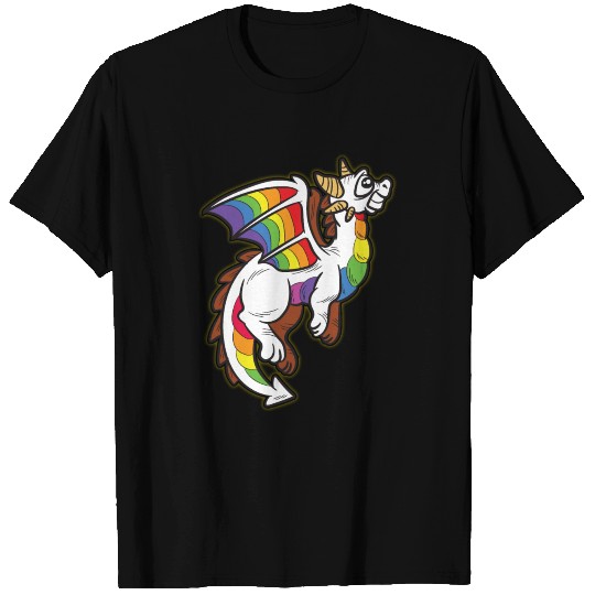 PASTEL COLOR DRAGON Rainbow Flag Gay Lesbian Right T Shirts