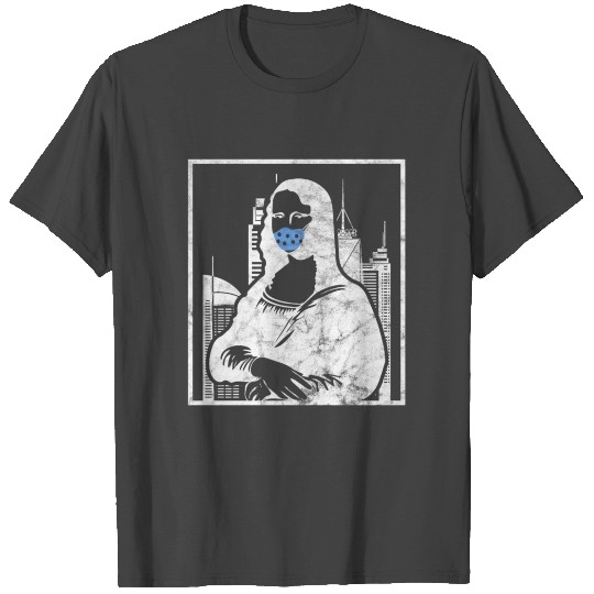 Funny Mona Lisa Hygienic Face Mask Art Lover Gift T Shirts