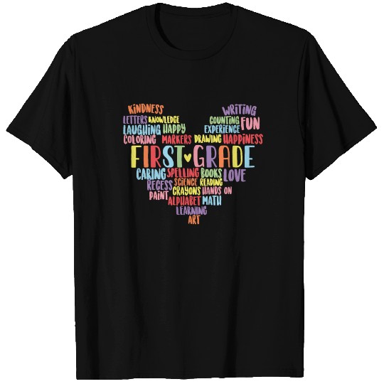 Back To School Word Cloud First Grade Teacher T Shirts