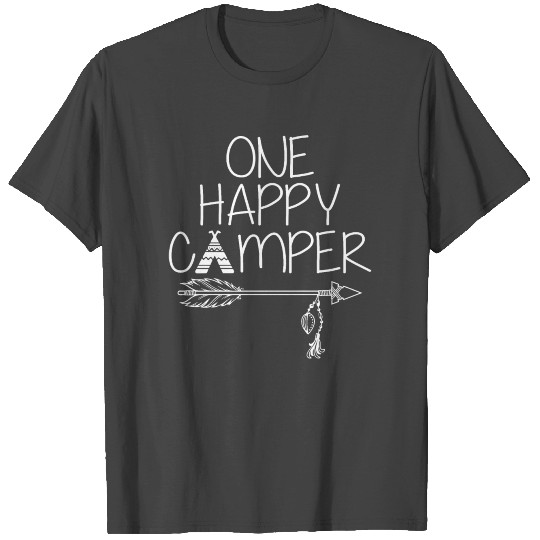 One Happy Camper Tribal Arrow Outdoor T Shirts