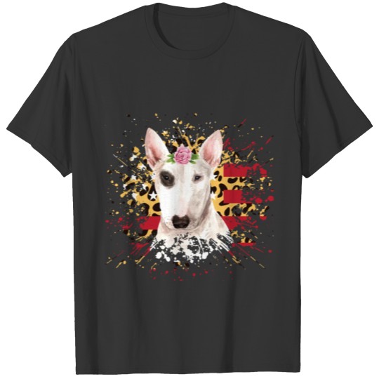 American Flag Puppy Floral Terrier Dog Mom T Shirts