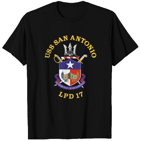 Navy USS San Antonio LPD 17 wo Back T Shirts
