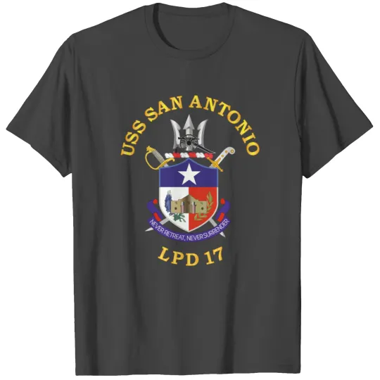 Navy USS San Antonio LPD 17 wo Back T Shirts