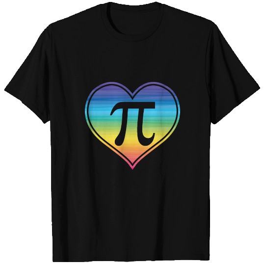 Pi Day Colorful Rainbow Heart Human Equality T Shirts