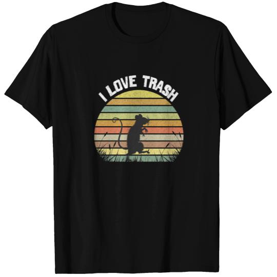 I love trash funny vintage Design T Shirts
