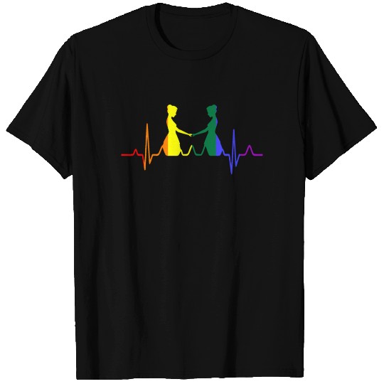 LGBT Bachelorette Party Heartbeat Engagement T Shirts