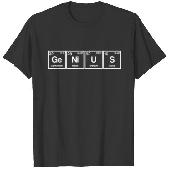 Periodic Table Genius Science Scientist Nerd Gift T-shirt