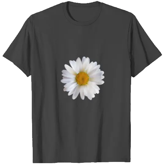 White Daisy Flower Graphic T Shirts.
