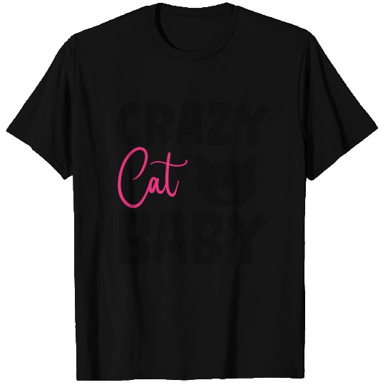 Crazy Cat Baby T Shirts