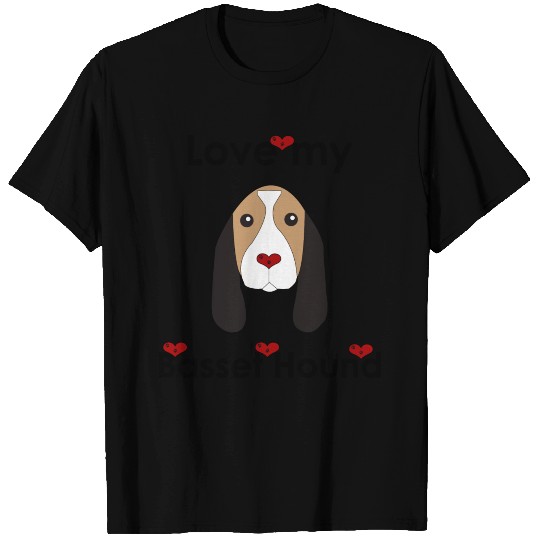Basset Hound with heart T Shirts