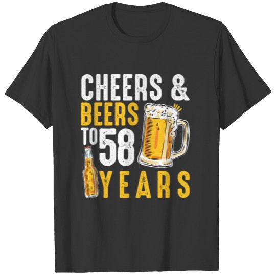 58th Birthday Gifts Drinking Shirt for Men or T-shirt