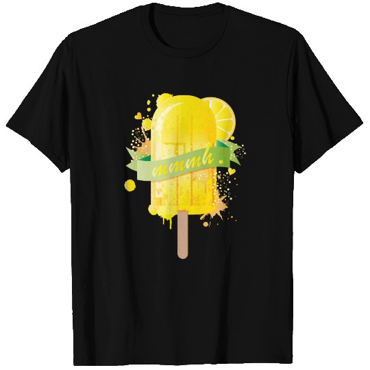 Lemon yellow delicious ice cream in graffiti style T Shirts