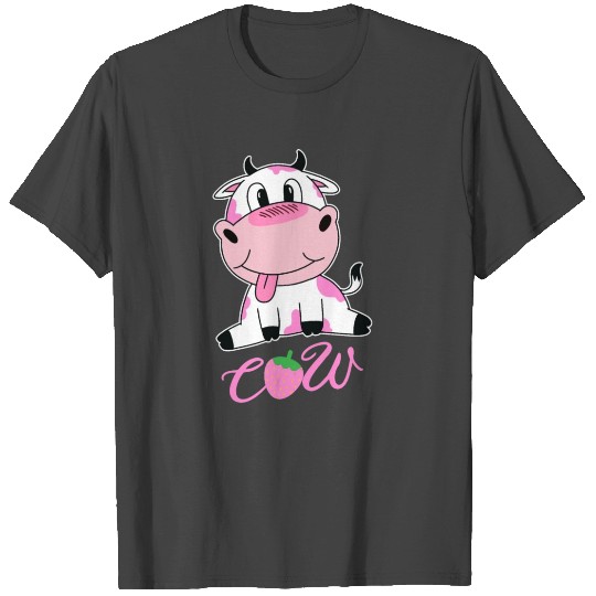 Strawberry cow gift T Shirts