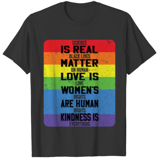 Distressed Science Is Real Black Lives Matter LGBT T Shirts