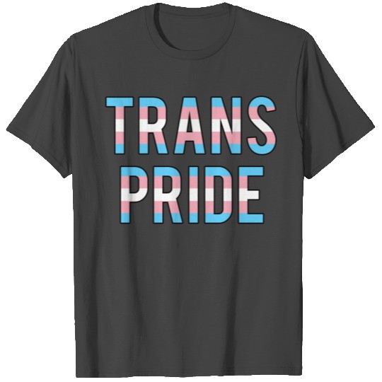 Transgender Pride Flag Text T Shirts
