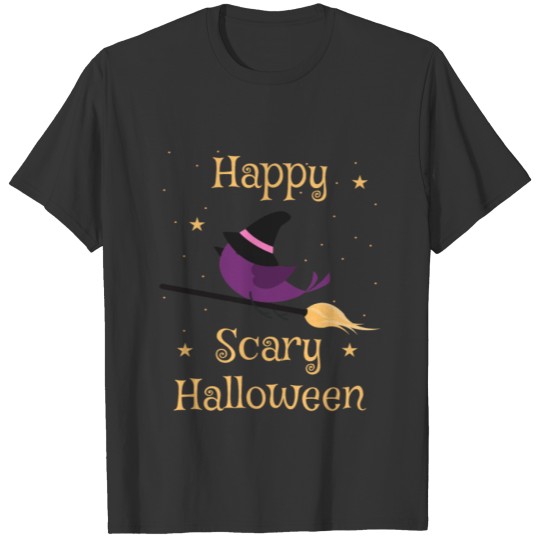 Happy Scary Halloween Witch Creepy Design Gift T Shirts