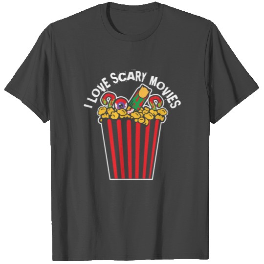 Halloween Movie Lover Scary Popcorn T Shirts
