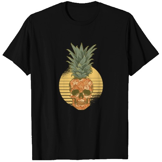 Pineapple Skull Funny Aloha Beaches Hawaiian T Shirts