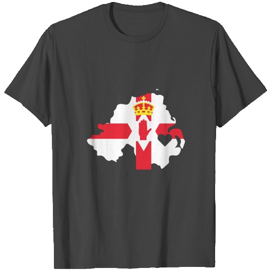 Love Northern Ireland Gift Irish Pride Heart T Shirts