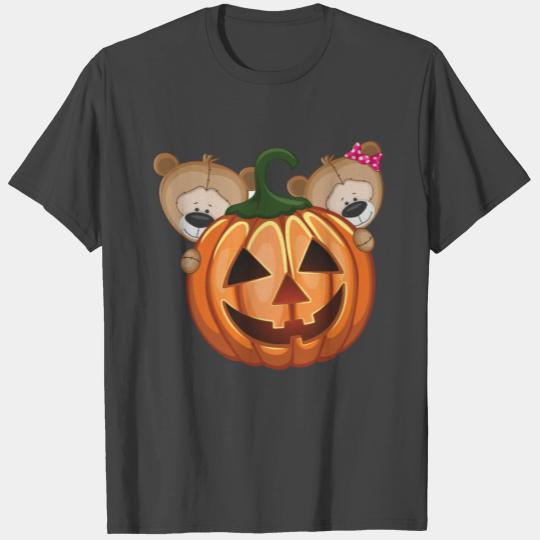 Teddy Bear Jack-o-Lantern T Shirts