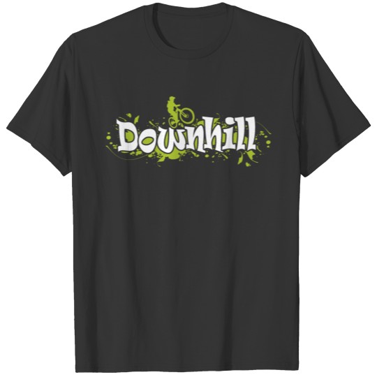 Downhill MTB Mountain Bike Rider Splash Graffiti T-shirt