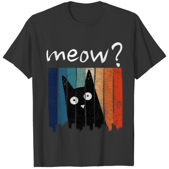 cat kitten meow black cat T-shirt