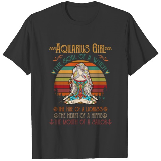 Aquarius Girl Born in January Fenbruary T Shirts