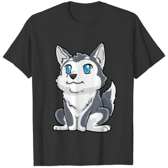 Siberian Husky Dog Kawaii Anime Cute T-shirt