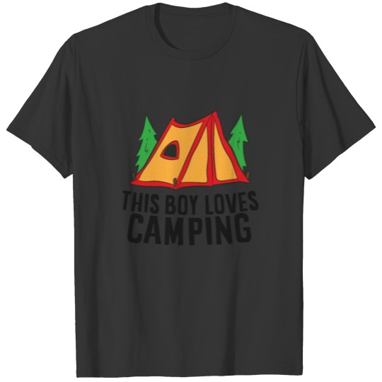 Funny Tent Camping Boy This Boy Loves Camping T Shirts