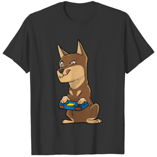 Doberman Gamer Kawaii T-shirt