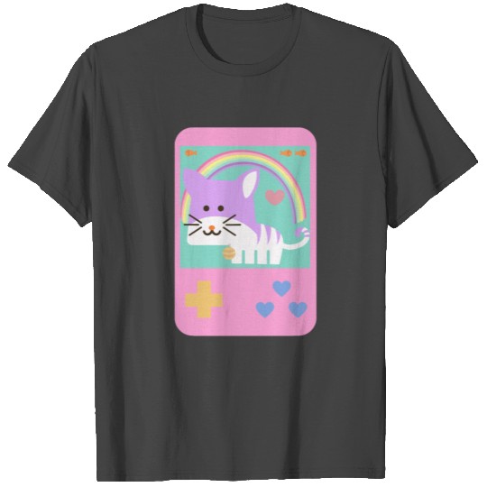 Kawaii Cat game player in pastel style T Shirts