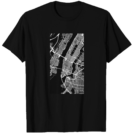 USA New York City Minimalistic Map T Shirts