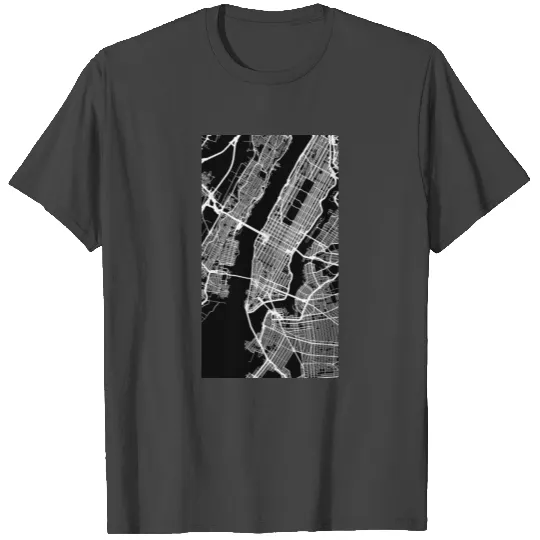 USA New York City Minimalistic Map T Shirts