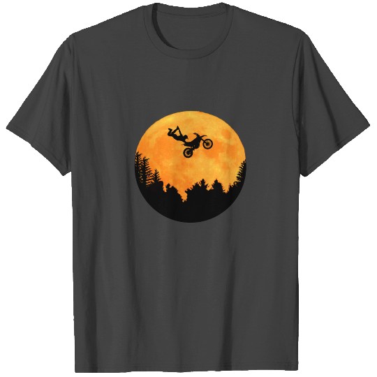 Motocross motorcycle with moon dirt bike racing at T Shirts