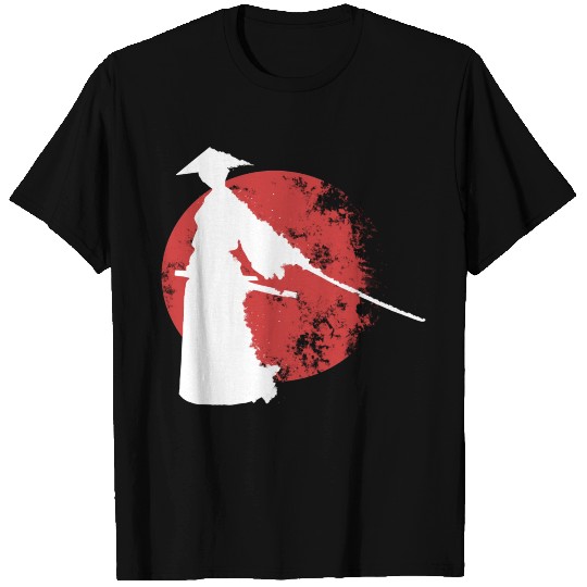 Samurai ronin in sunset disintegration T Shirts