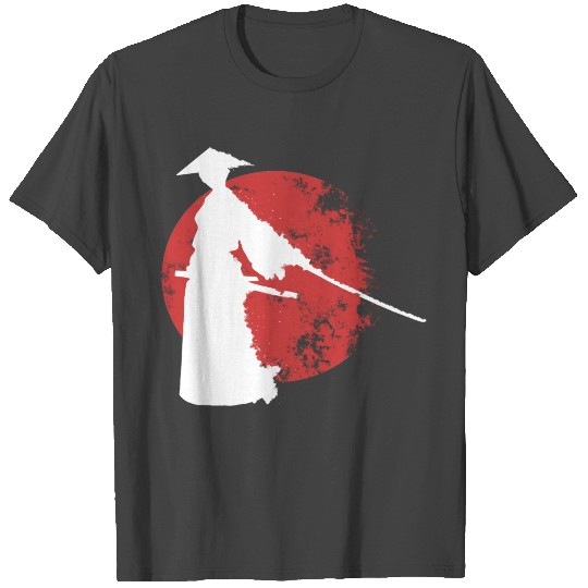 Samurai ronin in sunset disintegration T Shirts