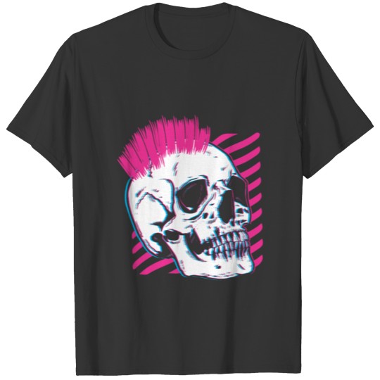 Punker Punk Skull Glitch Shaky Shirt T-shirt