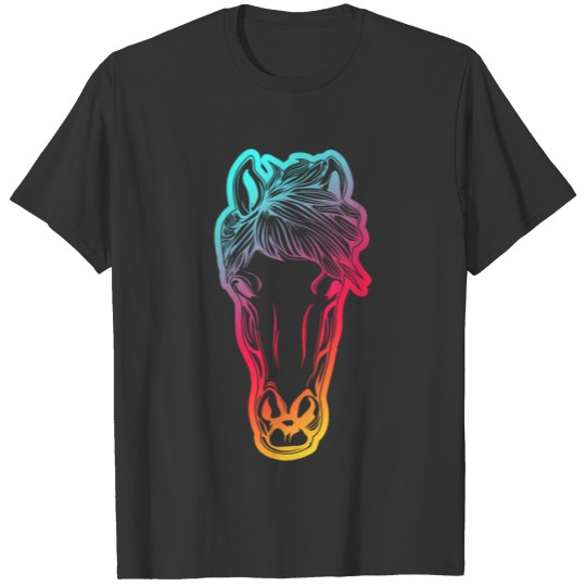 Colorful Horse Rider Animal Ranch Love T Shirts