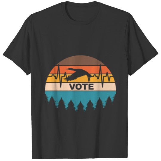 Vintage Presidential Election Heartbeat Duck Vote T Shirts