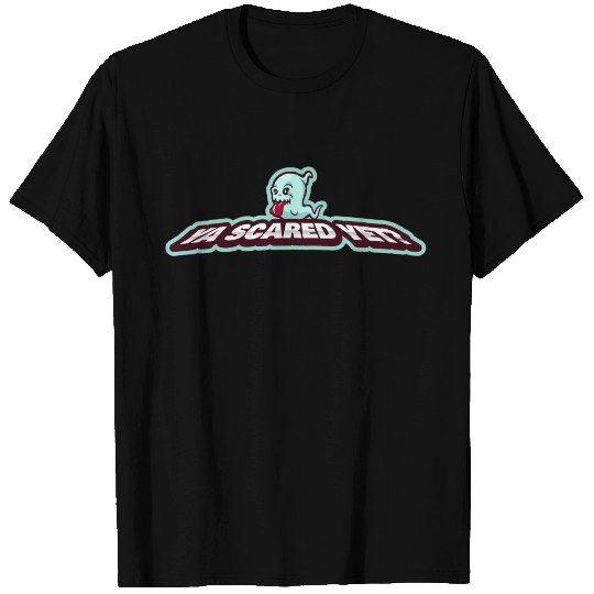Are Ya Scared Yet Light Teal Ghost Graphic T Shirts