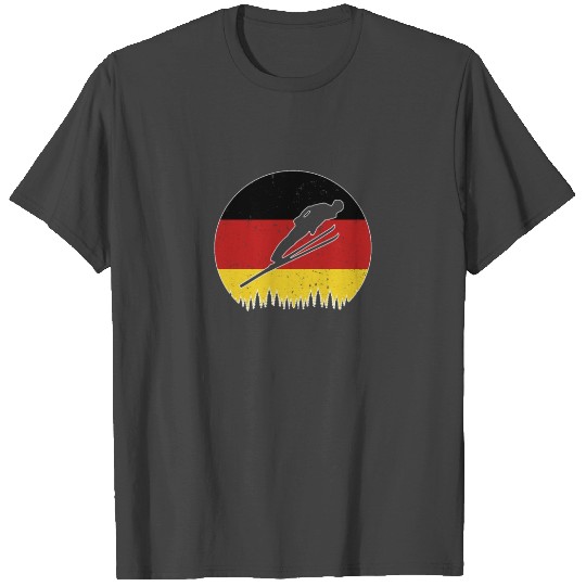 Ski Jumper Germany GER Winter Sports Flag Nation T Shirts